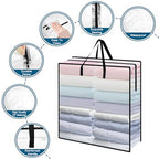 95L Under Bed Storage Bag, 2-Pack Under Bed Storage Containers, Clear Storage Bags for Clothes Quilt Pillow Wreath Blanket Storage or Closet Organizer Home Storage - style: 2-Pack