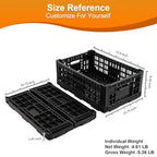 Collapsible Storage Bin Container，52 Liter Transfer heavy duty plastic storage box , Versatile Storage Basket milk crates (1)