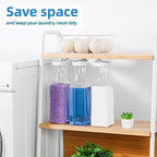 Laundry Detergent Dispenser,54oz Fabric Softener Dispenser,Plastic Liquid Laundry Detergent Container,Laundry Detergent Organizer for Laundry Room Organization with 4 Labels,3 Pack,White - color: White