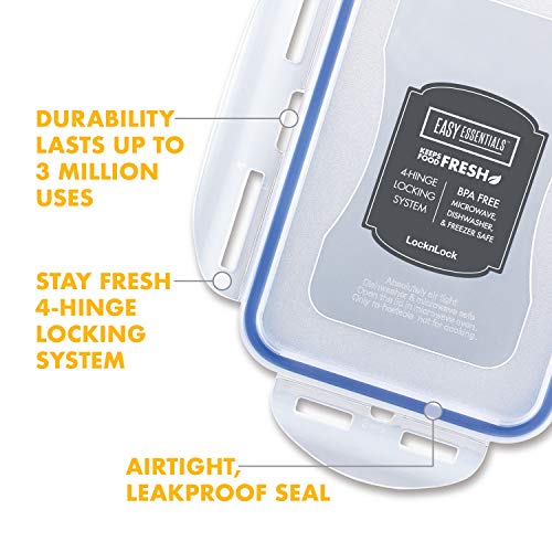 LOCK & LOCK Easy Essentials Food lids (flip-top) / Pantry Storage/Airtight containers, BPA Free, top-16.5 Cup-for Cereal, Clear (Pack of 2) - size: 16.5 Cup (Pack of 2)