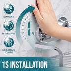 TAILI 2 Pack Powerful Suction Cup Corner Shower Caddy, Stainless Steel Rustproof Shower Shelf with Hook, Drill-Free Wall Mounted Basket, Large Capacity Removable Suction Cup Bathroom Organizer, Silver - style: Corner Caddy, Silver