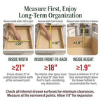 Bamboo Drawer Organizer – Expandable 9 Slot Silverware & Utensil Tray for Kitchen, Office & Kitchen –Fits 13”–19.6” Drawers, Natural Bamboo Wood, Deep Compartments - Durable & Eco-Friendly - size: 9 Slot