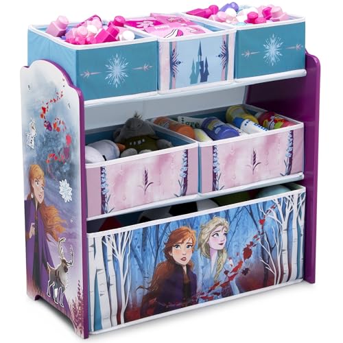 Disney Frozen II 6 Bin Design and Store Toy Organizer by Delta Children, Greenguard Gold Certified - color: Disney Frozen II