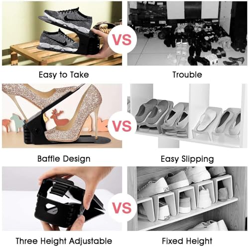 Neprock Closet Shoe Organizer,Shoe Storage Organizer Shoe Rack for Closet Organization,Shoe Slots Organizer De Zapatos Shoe Hoder Space Saver for Entryway(36 Pack)(Black) - color: Black, size: 36 Pack