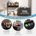 Laundry Sorter with 3 Section Pull Out Bags Rolling Laundry Basket Organizer with 2 Drawers Laundry Hamper with Shelves and Wheels for Laundry Room, Bathroom, Bedroom Organization(2 Tier) - size: 2 Tier