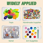 10 Pcs Activity Plastic Art Trays,Stackable Craft Tray,Flat Storage Tray,Serving Organizer Tray for Kids,School,Home,Painting,Beads,DIY Projects,11 x 8.27 x 1.18 Inch(Clear) - color: Clear