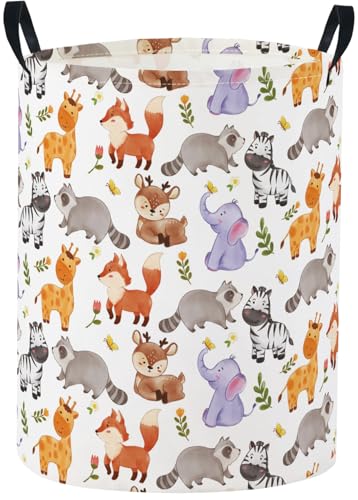 Baby Laundry Basket Baby Nursery Hamper Kids Laundry Basket Toy Storage Bin for Boys Room Decor Gift Baskets for Bedroom Bathroom(Animal) - color: Animal