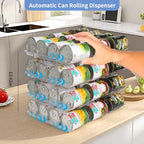 Jsyrjing Can Organizer for Pantry, Modular 2-Tier Can Dispenser with Flexible Combination Design, Clear Extra-Thick Durable 2-Pack Storage Rack for 48 Cans, Stackable for Cabinet, Fridge, Countertop - size: 3*2