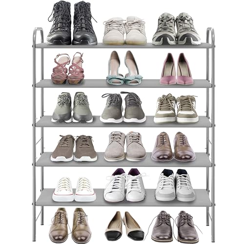 Simple Houseware 5-Tier Shoe Rack Storage Organizer, Grey - color: Grey, size: 5-Tier