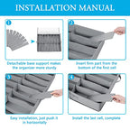 INAYA Under Bed Shoe Storage Organizer 2 Pack, Fits 32 Pairs, Large Underbed Shoe Box Storage Containers, Clear Foldable Shoes Organizer Under the Bed Sturdy Structure with Hard Bottom Support - size: 16+16 Cells (Hard Bottom Support)