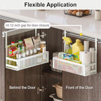 Hanging Bathroom Baskets Fine Mesh Wire Storage Basket Over Cabinet Door Organizer No Drilling Required for Kitchen Bathroom Office, Large, 2 Pack - size: 2 Larges