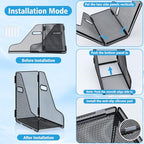 2 Pack Large Binder Folder Holder for Desk Metal Mesh Magazine File Holder Black Vertical File Storage Desktop Binder Organizer Desk Folder Organizer for 3Inch 4Inch 5Inch Binder 10" L x 6" W x 11" H