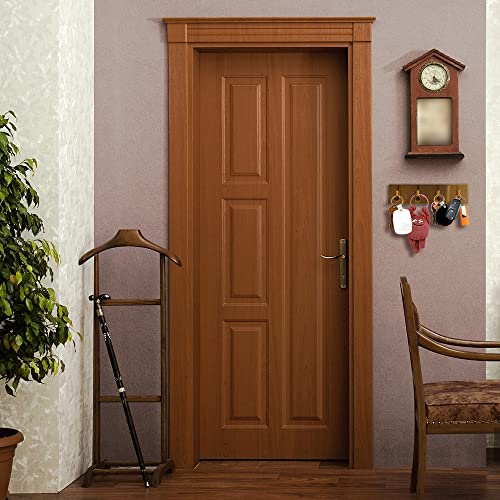 Picowe Key Holder for Christmas Wall Decorative, Adhesive Stainless Steel Key Hooks, Key Hanger Key Organizer Towel Hook Coat Hanger for Entryway Hallway Kitchen (Four Rows, Golden 1 PC) - color: Gold
