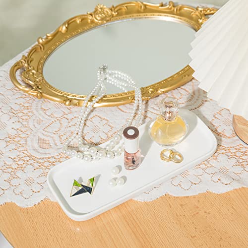 CosyCorner Ceramic Bathroom Tray, White, 9.8in x 3.9in x 0.7in - color: White