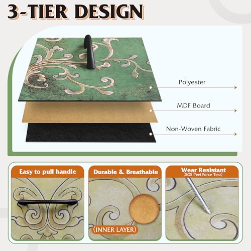 WLIVE 9-Drawer Dresser, Fabric Storage Tower for Bedroom, Hallway, Entryway, Closet, Tall Chest Organizer Unit with Fabric Bins, Steel Frame, Wood Top, Easy Pull Handle, Floral Painted - color: Floral Painted