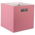 DII Poly-Cube Storage Collection Hard Sided, Collapsible Solid, Small, Rose - color: Rose, size: Small Square, 11x11x11"