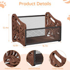 handrong Large Dog Toy Basket,Wood Dog Toy Box,Cat Toy Basket Box,Dogs Toys Storage Bin,Pet Toys Baskets for Living Room Outdoors Organizing Storage