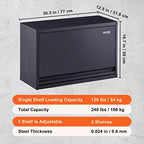 VEVOR Metal Storage Cabinet, 120lbs Load Capacity per Shelf, 20'' Tall Wall-Mounted Powder-Coating Steel Garage Cabinet with Adjustable Shelf, Press to Close & Open Door Perfect for Office Garage Tool - style: Flip up 20"