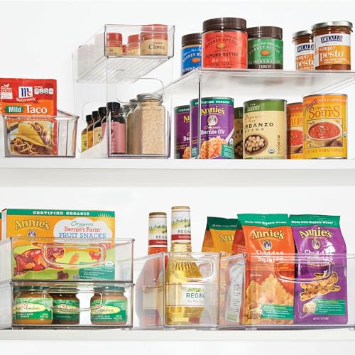 iDesign Slim Clear Plastic Stackable Storage Bin, Tall Narrow Organizer for Kitchen or Pantry - style: Pack of 1