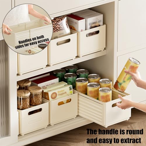 Foldable Storage Bins, 2 Pack Plastic Expandable Boxes for Organizing, Adjustable from 11-18.8" Drawer Organizers Separators Dividers for Bedroom Kitchen Utensils Tools Closet, Large - color: Large