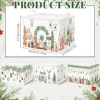 4 Pack Christmas Storage Bin Collapsible Large Christmas Storage Baskets for Gifts Xmas Tree Canvas Laundry Basket Foldable Box with Handle for Office Home Bedroom Clothes Toys Holiday Decor - style: Neutral Wind