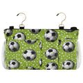 Bedside Caddy Hanging Bunk Bed Caddy Bed Organizer Hanging Pocket with 2 Hooks Bedside Storage Organizer Pocket Bag Holder Deep Green Soccer Balls Dots - color: Deep Green Soccer Balls Dots