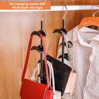 Purse Organizer Purse Organizer for Closet Purse Hanger-360 °Rotation,Curved Design, No Fear of Deformation of The Bag Strap，Premium and Smooth Purse Hook (Black 1 Piece) - size: Black 1 piece