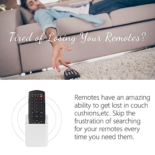 4 Pcs Remote Control Holde Wall Mount, TV Controller Holder, Self Adhesive Remote Holder, Wall Pen Holder Storage Accessories for Home Office School (White) - color: White&4Pcs