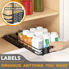 SpaceAid Pull Out Spice Rack Organizer for Cabinet, Heavy Duty Slide Out Seasoning Kitchen Organizer, Cabinet Organizer, with Labels and Chalk Marker, 4.5" W x10.75 D x2.5 H, 1 Drawer 1-Tier - style: 4.5" W, 1-Tier
