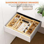 Expandable and Adjustable Bamboo Drawer Organizer Tray - Cutlery Drawer Organizer for Kitchen Utensils, Silverware Organizer with Dividers, 7-9 Slots with Curved Grooves (Natural) - size: 7-9 Slots