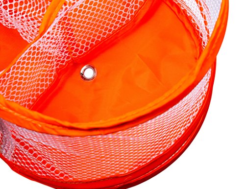 Handy Laundry Portable Shower Caddy – Collapsible Mesh Organizer with Handle, Quick Dry, Large Compartments for Dorm, College, Gym, Travel, Camp, Bathroom Essentials (Orange) - color: Orange, size: Small