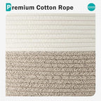 Cotton Rope Laundry Basket by YOUDENOVA, 72L Woven Collapsible Laundry Hamper, Clothes Hamper with Reinforced Handles in the Laundry Room, Bedroom, Bathroom, Brown - color: Brown, size: 72L