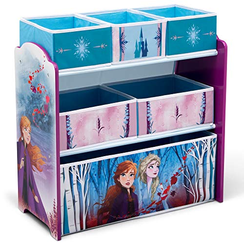 Disney Frozen II 6 Bin Design and Store Toy Organizer by Delta Children, Greenguard Gold Certified - color: Disney Frozen II