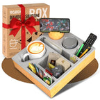 Couch Cup Holder Tray - Couch Organizer Caddy, Silicone Beach Caddy with Cup Holder, Sofa and Bed Drink Holder and Couch Tray Table for Snacks Beverage Remote (Gray) - color: Gray