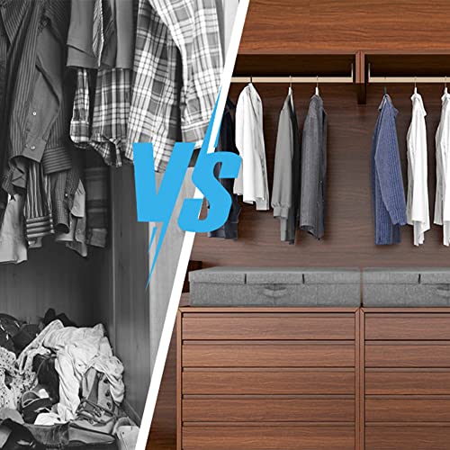 2 Pack 48L Under Bed Storage Containers, 6 Inches Tall Foldable Underbed Clothes Storage with Lids&3 Handles, 31.5 x 15.7 x 6 inches Low Profile Stackable Bins Box for Bedroom Blankets Clothes Shoes