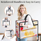 SpaceTrove Clear Clothes Storage Bags, 6 Pack Closet Organizers and Under Bed Storage Containers, Foldable Moving Bags with Zippers for Comforter, Blanket, Bedding, Duvet, PVC Packing Bags 90L - size: 90L