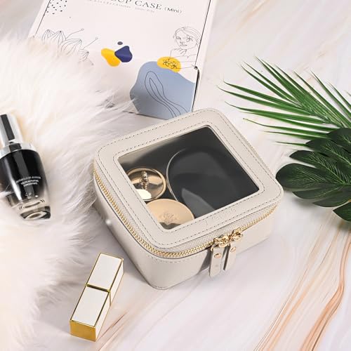 Aveniee Mini Clear Makeup Bag, Small Cosmetic Bags Travel Toiletry Pouch Organizer, TSA Approved Make up Case with Zipper, Car Bag for Essentials,Grey - color: Grey, style: Mini Chic