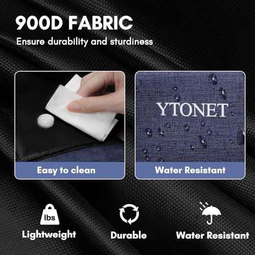Ytonet Wearable Cleaning Caddy Bag, Large Cleaning Supplies Organizer with 4 Foldable Dividers, Kitchen Caddy Organizer with Handle & Adjustable Shoulder Straps for Cleaners & Housekeeper, Blue - color: Blue, size: Large