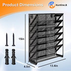 Kuntine.B Wall File Organizer (Black, 7 Tier 2 Pack) - color: Black, size: 7 Tier 2 Pack