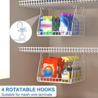 PUPPYCUTE 3 Pack Laundry Room Organization and Storage, Hanging Wire Basket for Laundry Closet Wire Shelves, Laundry Closet Organizers and Storage Basket, Heightened Version - size: For wire shelving-3 pcs extended