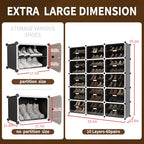 MAGINELS 6-Tier Shoe Rack,Expandable Plastic Shoe Cabinet. Shoe Storage with Door,Entryway, Closets, Hallway, and Bedroom.Accommodates Up to 24 Pairs of Shoes.Grey (3 by 10-(60 Pairs)) - size: 3 by 10 (60 Pairs)