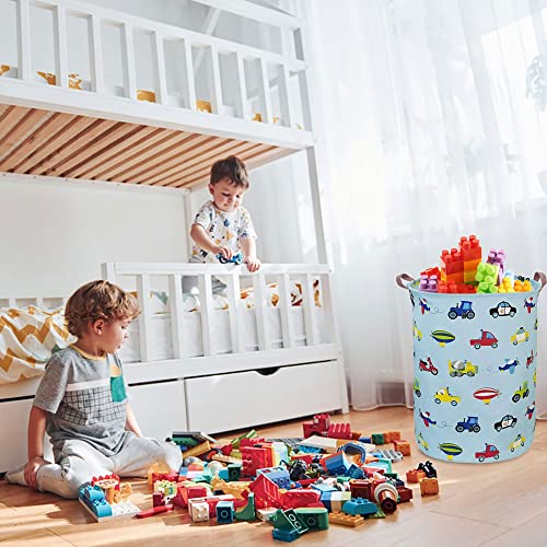 Kids Laundry Basket,Boys Toy Storage Bin,Baby Dirty Clothes Hamper,Nursery Hamper for Bedroom,Gift Baskets(Car) - color: Car