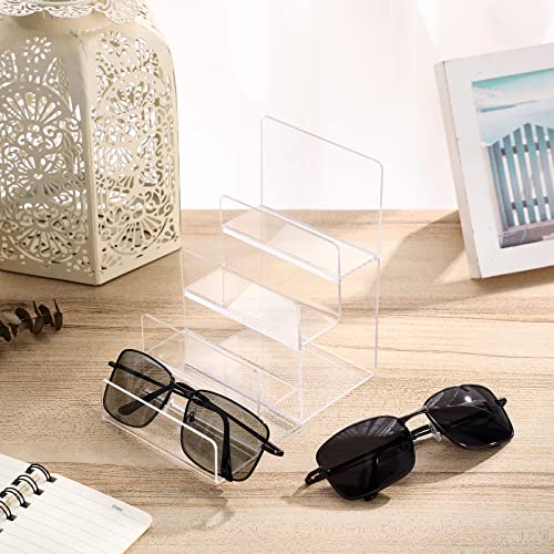 Cabilock 4-Tier Clear Acrylic Display Riser, Sturdy Tiered Organizer for Perfume Makeup Jewelry, Desktop/Retail Counter Display Stand for Home & Vendor - size: 4 Tier Clear