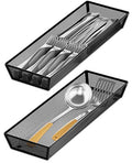 JANE EYRE kitchen drawer organizer - silverware utensil organizer for kitchen drawer,silverware tray in drawer - color: 02-black
