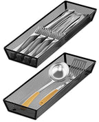 JANE EYRE kitchen drawer organizer - silverware utensil organizer for kitchen drawer,silverware tray in drawer - color: 02-black