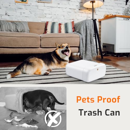 MOPALL 2 Pack Small Bathroom Trash Can with Lid, 3.2 Gallon / 11.5 L & 2.6 Gallon / 10 L Waste Basket with Pop-Up Lid, Slim Plastic Garbage Bin Dog Proof for Kitchen, Bedroom, Office, Toilet, White - size: 3.2 Gallon & 2.6 Gallon