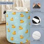 Cute Duck Laundry Basket,Foldable with Handles Tote Bag Oxford Cloth for Bathroom Bedroom Dirty Clothes Storage Bucket 16" x 20.8" - color: Cute Duck