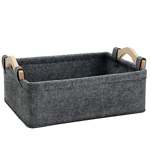 Small Baskets Small Storage Baskets Bin Narrow Storage Basket for Towels Dog Cat Toys Clothes Blankets Office Supplies Dippers Baby Toys Storage Basket Light Gray - color: light gray, size: 14.8 x 10 x 5.1 Inch (Pack of 1)