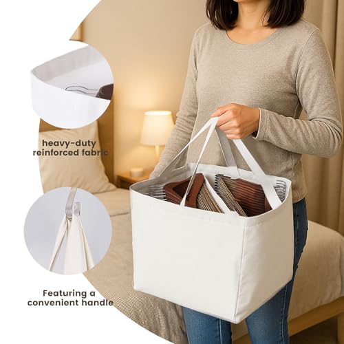 MCPINKY Clothes Hanger Organizer Bag, Hanger Triangle Storage Bag with Handles for Closet Laundry Rooms Wardrobe Drying Rack