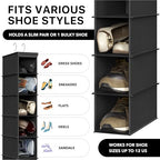Simple Houseware 2 Pack 10 Shelves Hanging Organizer, Black - color: Black, size: 2-Pack